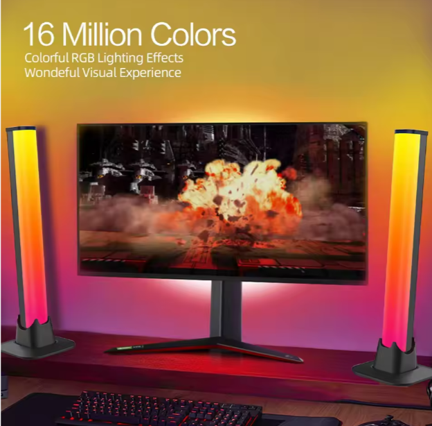 Bar de lumière gaming avec app de control multicolore (lot de 2)