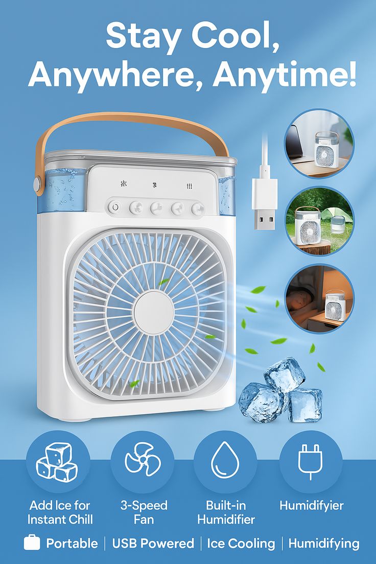 Mini ventilateur avec générateur d'air